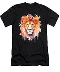 1 Lion Pastel Flowers Safari Watercolor Savannah Cat Heidi Joyce T-Shirt