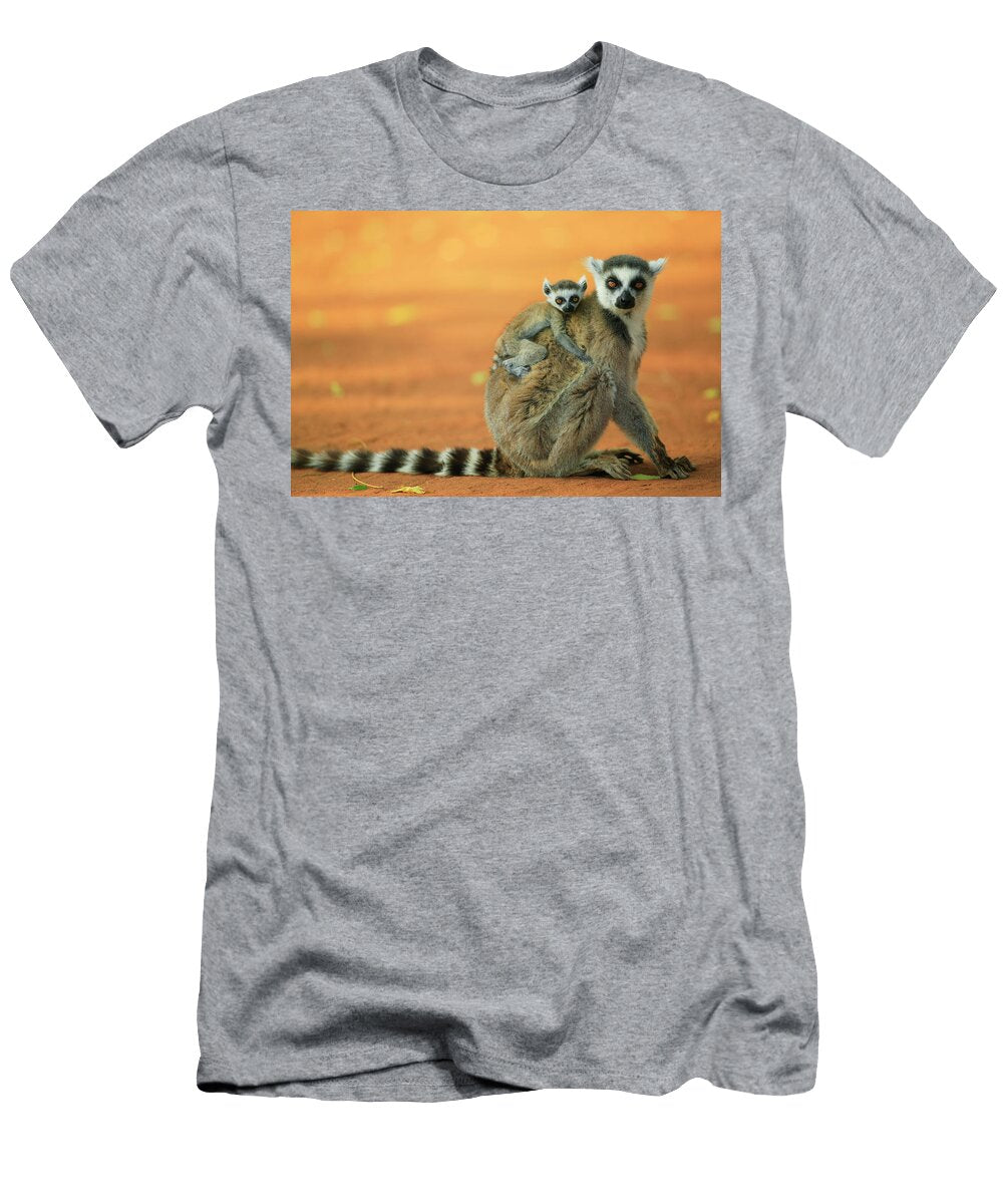 2 Ring Tailed Lemur Mother and Baby Cyril Ruoso T-Shirt