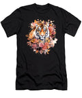 2 Tiger Pastel Floral Safari Watercolor Savannah Cat Heidi Joyce T-Shirt
