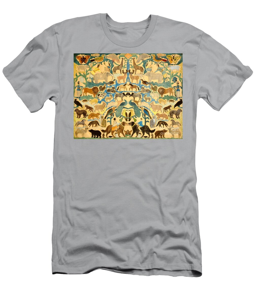 Antique Cutout of Animals American School T-Shirt