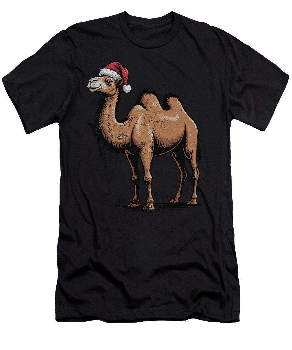Camel Santa Hat Christmas Animal Lovers Vintage Sophie Eleanor T-Shirt