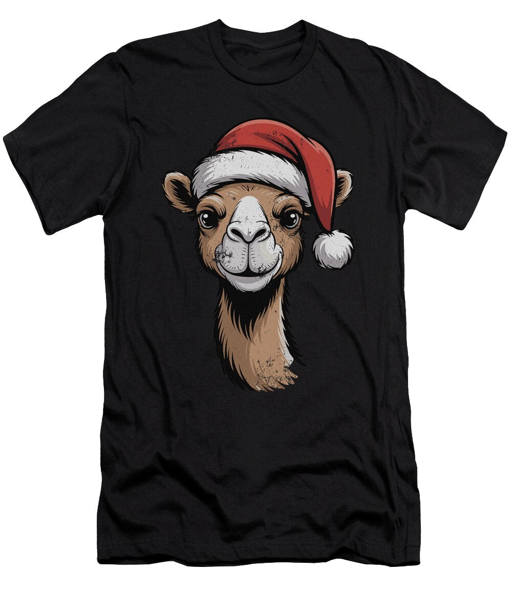Camel Santa Hat Christmas Vintage Animal Lovers Sophie Eleanor T-Shirt