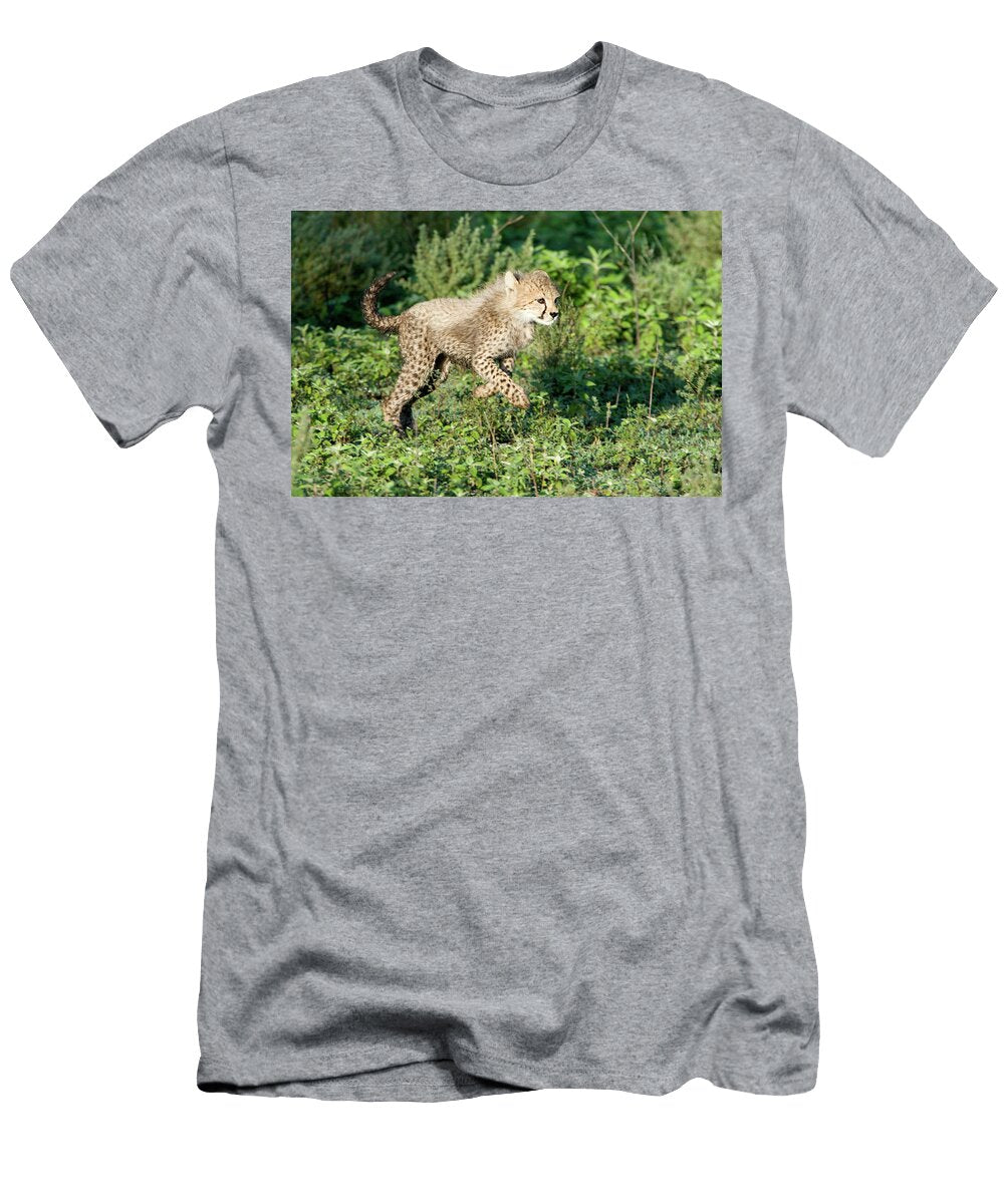 Cheetah Cub Acinonyx Jubatus Running Animal Images T-Shirt