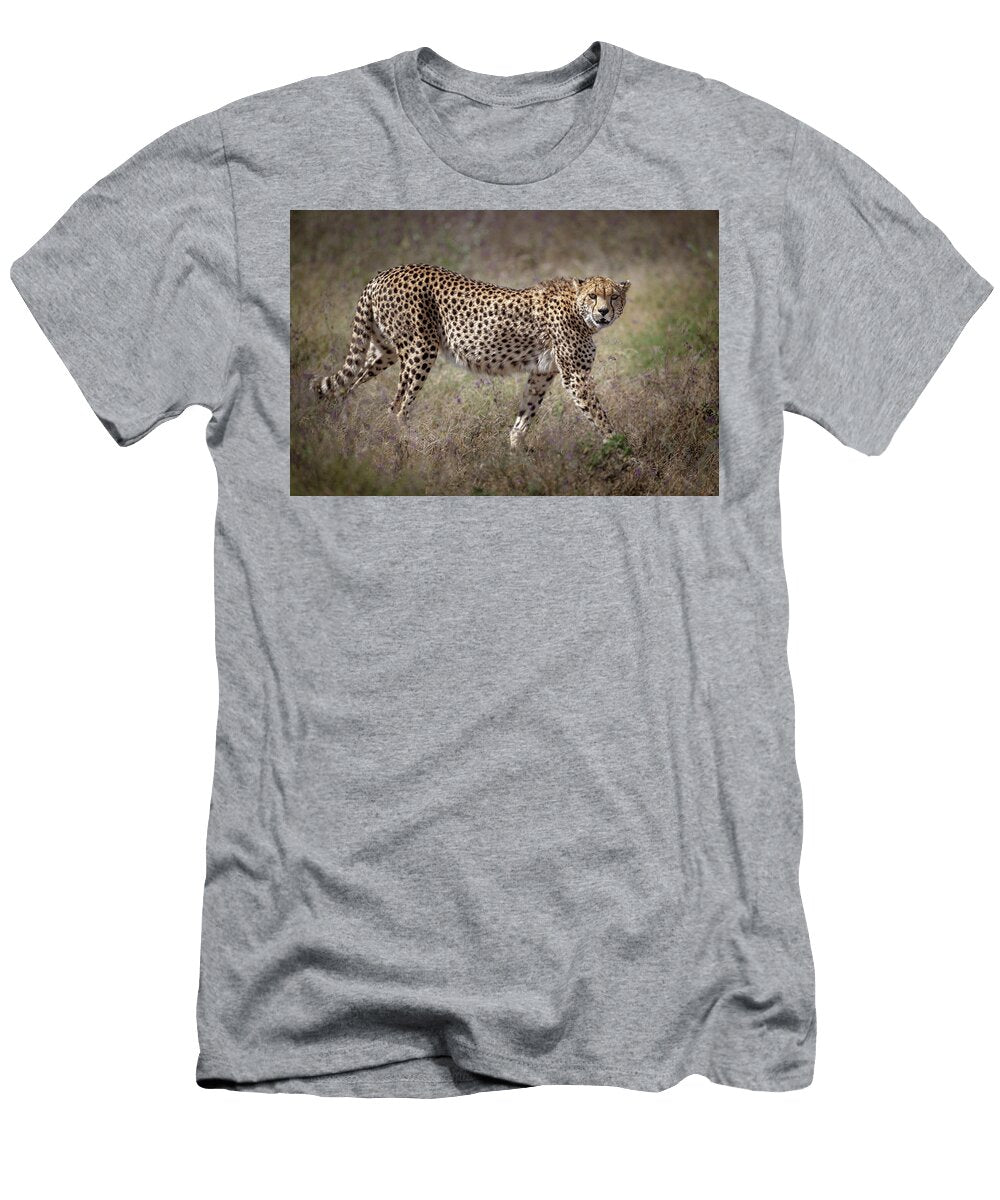Cheetah on the Prowl Tanzania Africa Joan Carroll T-Shirt
