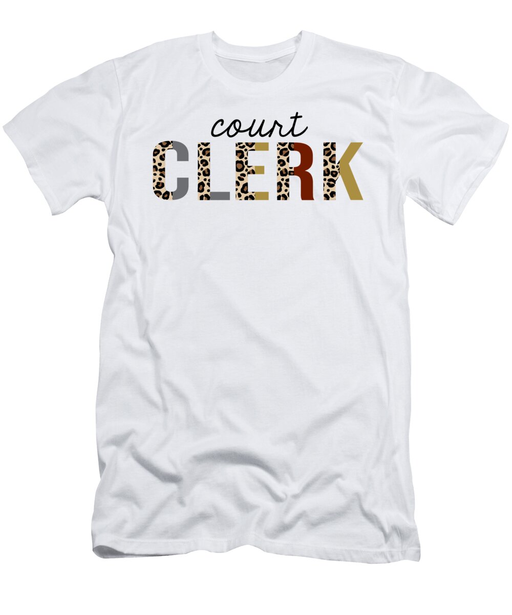 Court Clerk Leopard Print Funny Jensen Cena T-Shirt