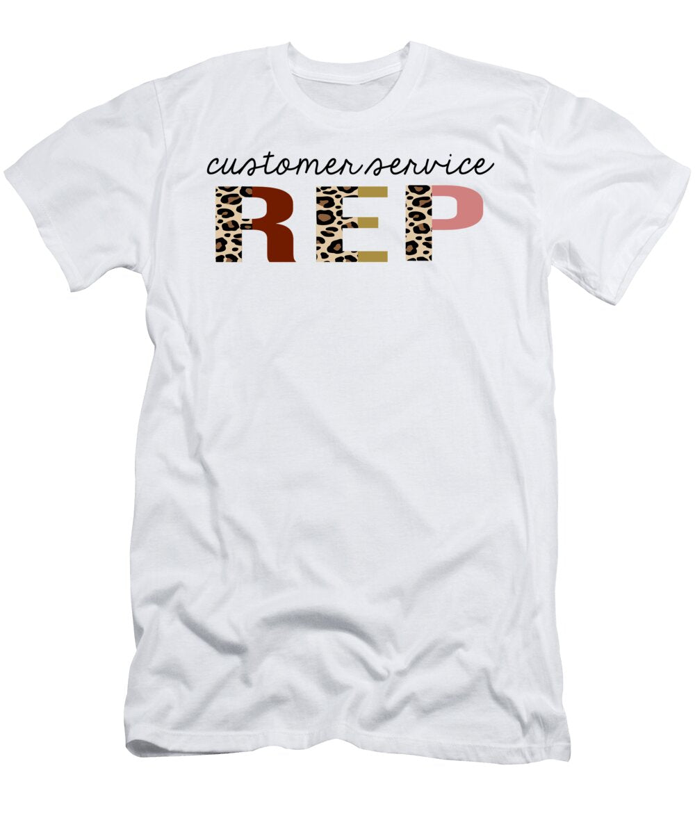 Customer Service Rep Leopard Print Funny Jensen Cena T-Shirt