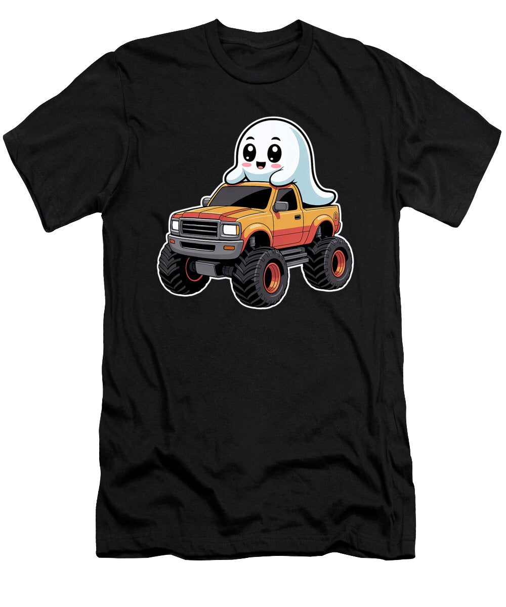 Cute Halloween Monster Truck with Ghost Studi Alex T-Shirt