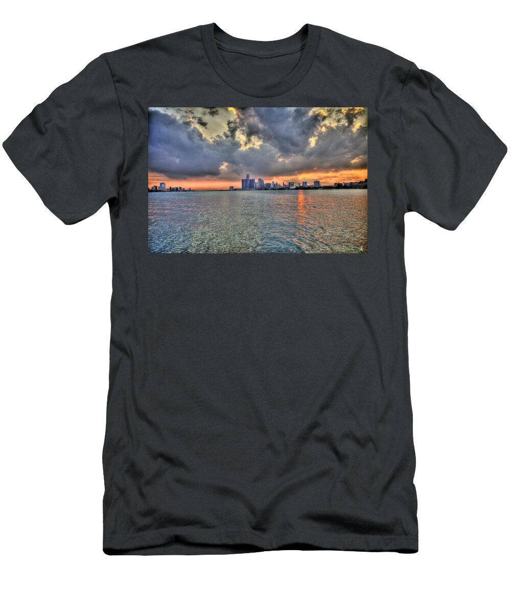 Detroit Sunset Nicholas Grunas T-Shirt