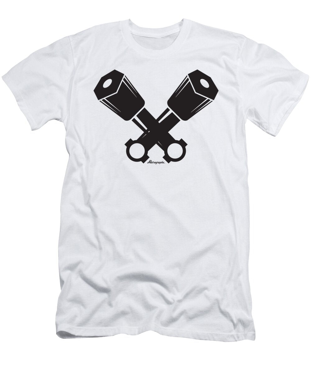 Ideal for Piston Emblem Black Retrographs T-Shirt