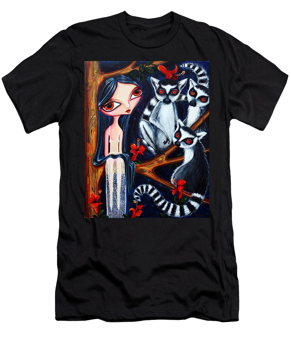 Jane and the Lemurs Leanne Wilkes T-Shirt