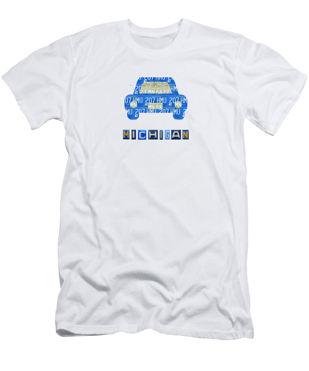 Michigan License Plates Car Elisabeth Lucas T-Shirt