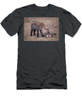Spotted Hyena Juvenile with Wildebeast Skull Masai Mara Hermann Brehm Natureplcom T-Shirt