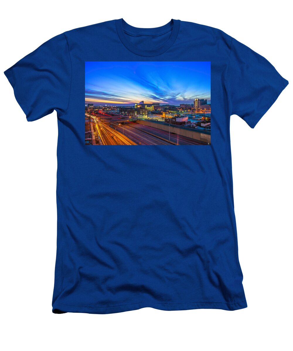 Sunset in Detroit Nicholas Grunas T-Shirt