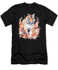Tiger Pastel Floral Safari Watercolor Savannah Cat Heidi Joyce T-Shirt