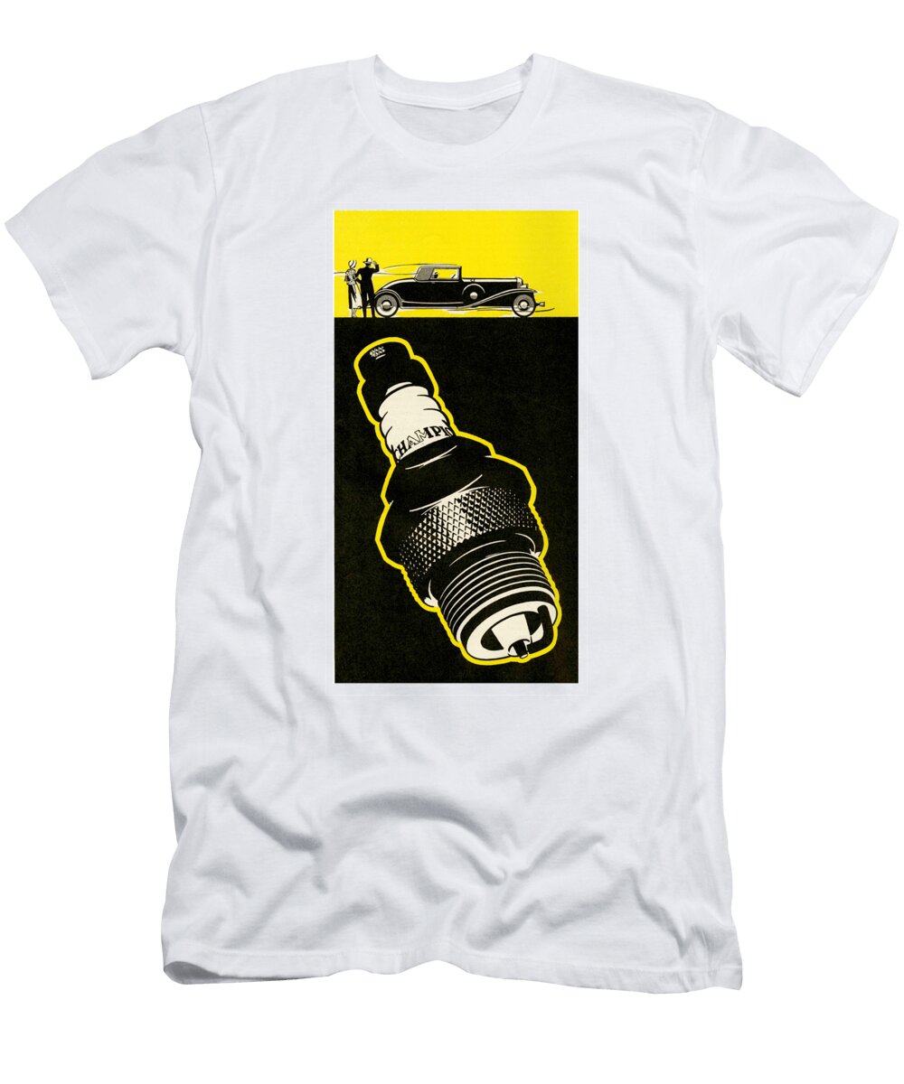 Vintage Car and Spark Plug Advertisement Just Vintage T-Shirt